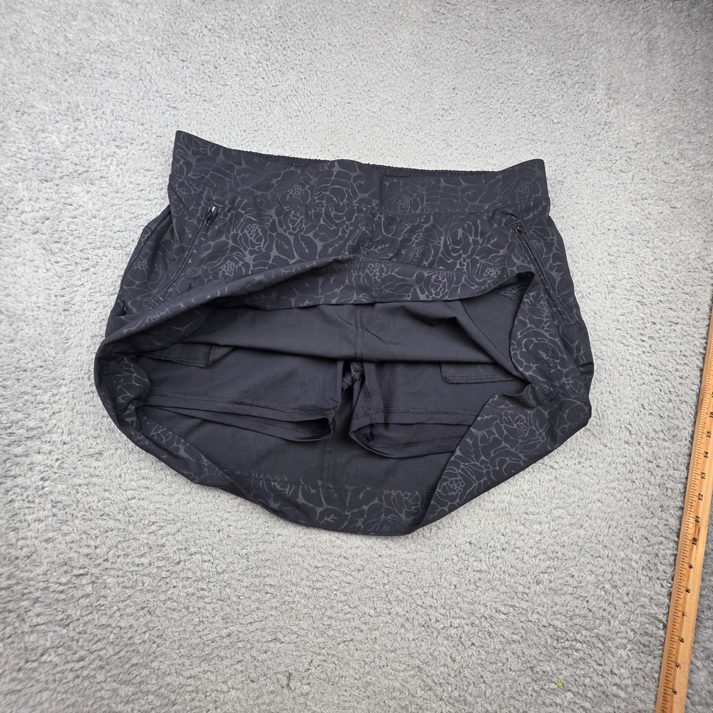Orvis Skort Women XXL Black Floral Print Active Hiking Golf Athletic Pockets - Picture 5 of 8